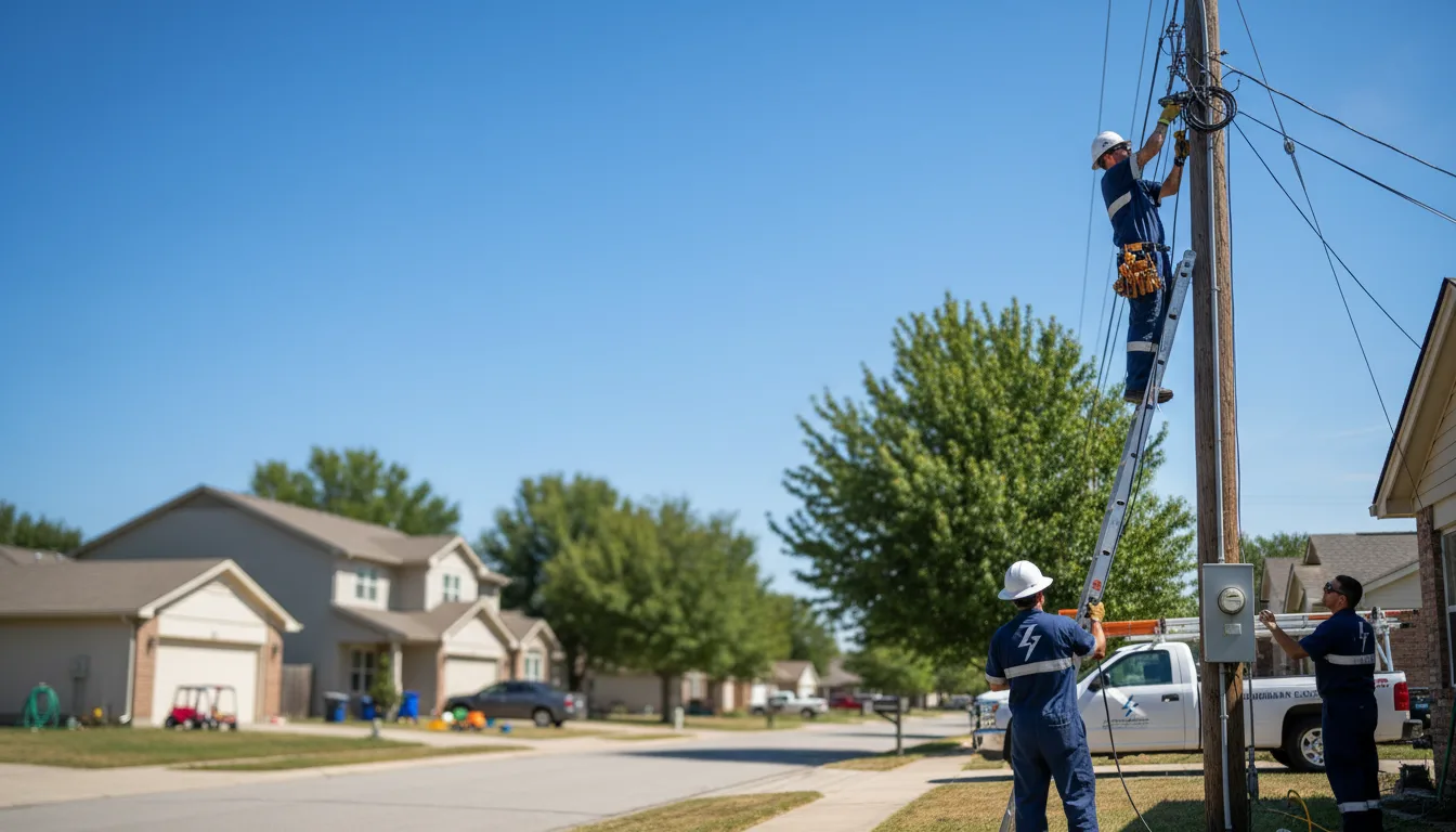 Residential electrician providing installation services in Tuskahoma, OK